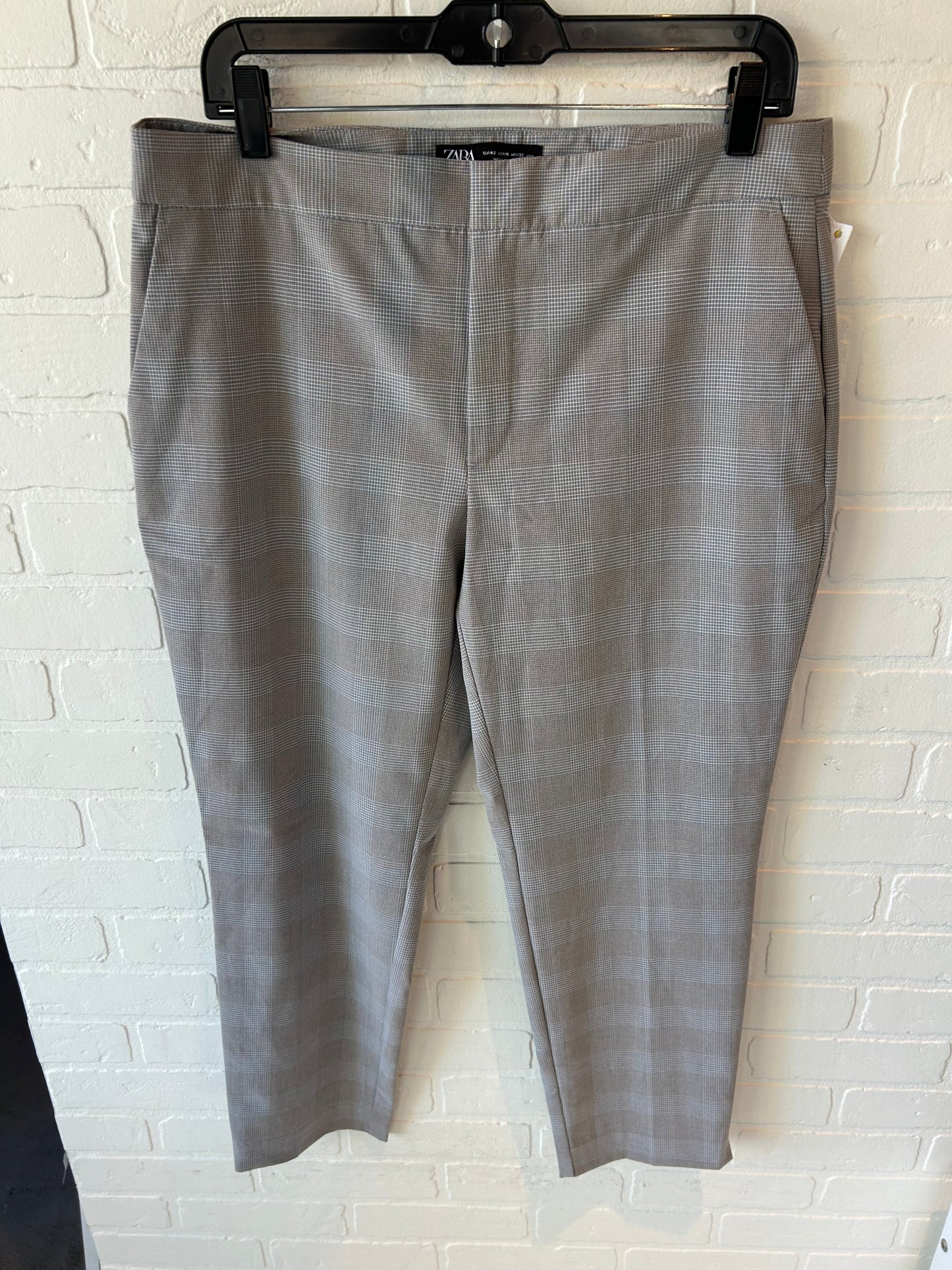 Pants Dress By Zara In Grey & Tan, Size: 10