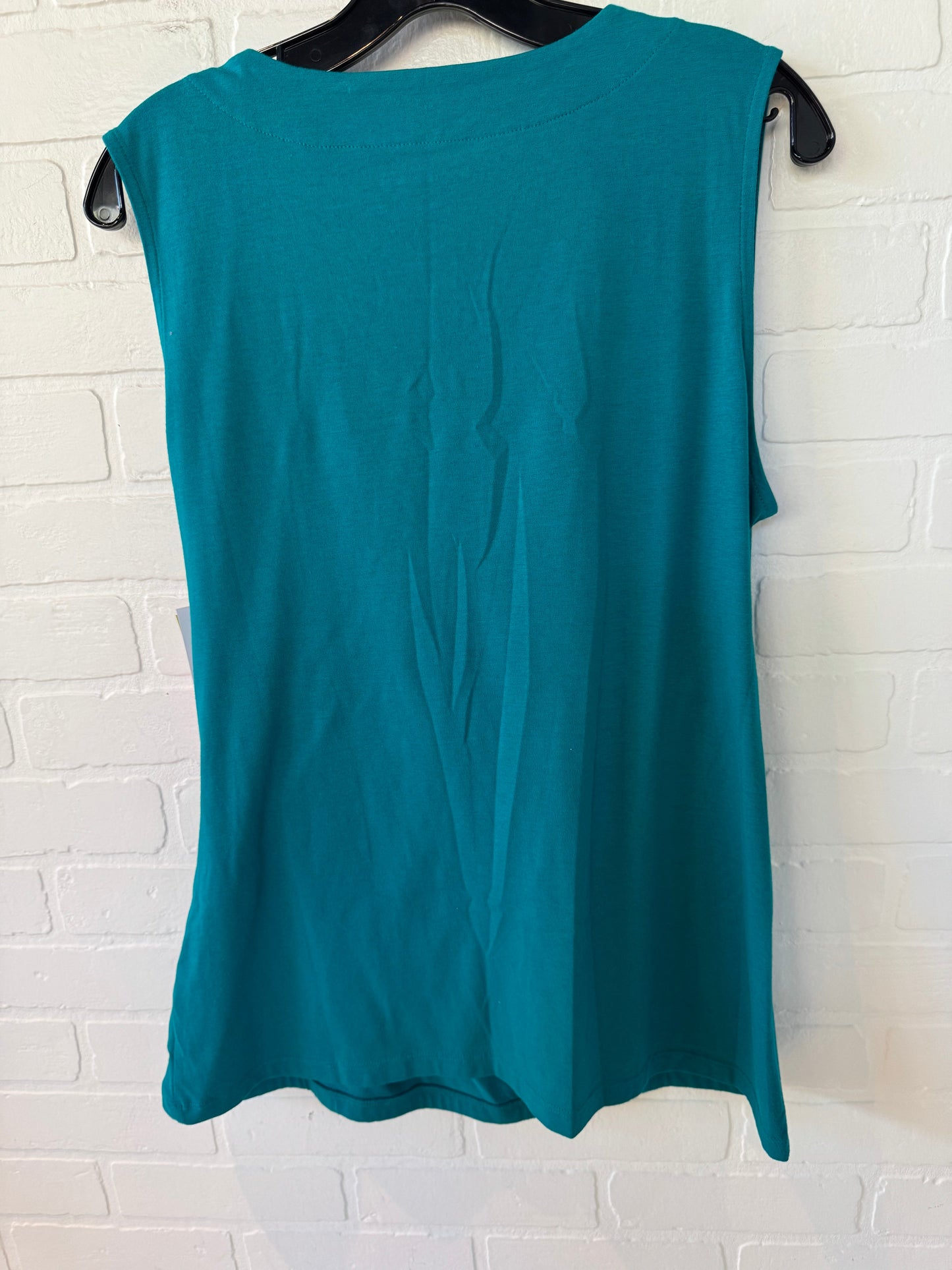 Top Sleeveless By Soft Surroundings In Teal, Size: Xl