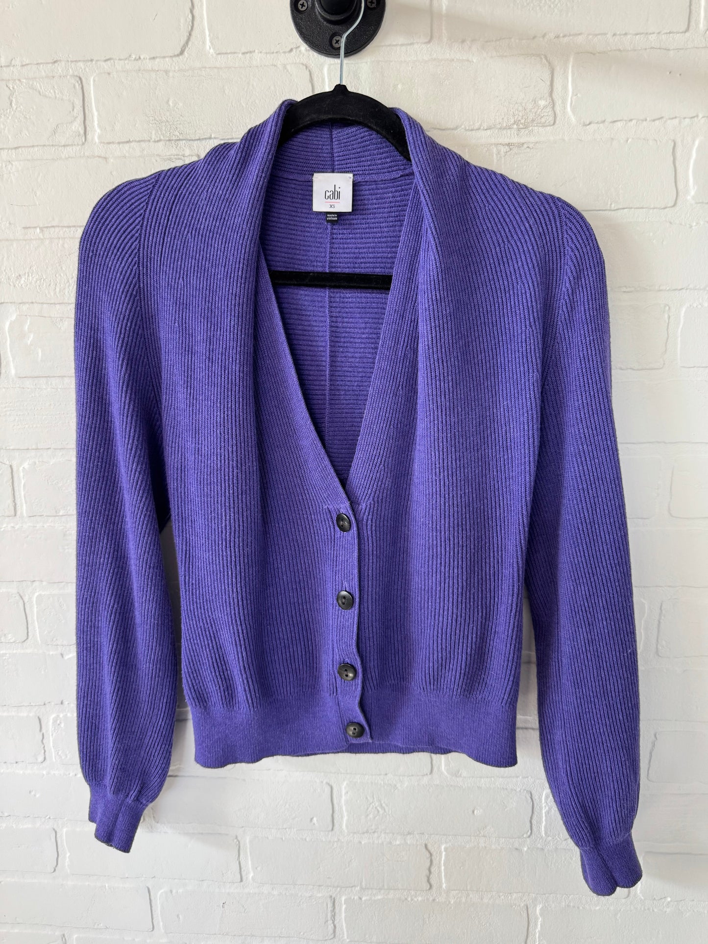 Sweater Cardigan By Cabi In Purple, Size: Xs