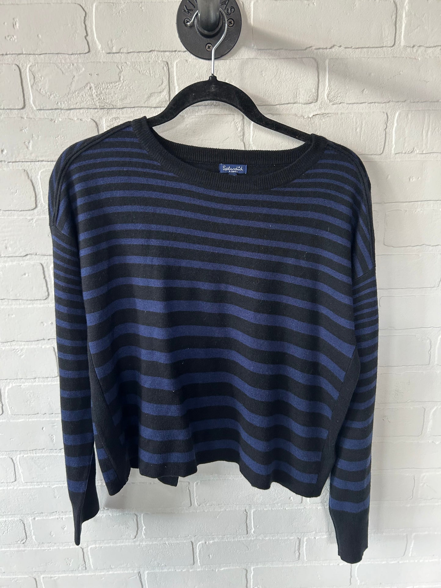 Sweater By Splendid In Black & Blue, Size: Xs