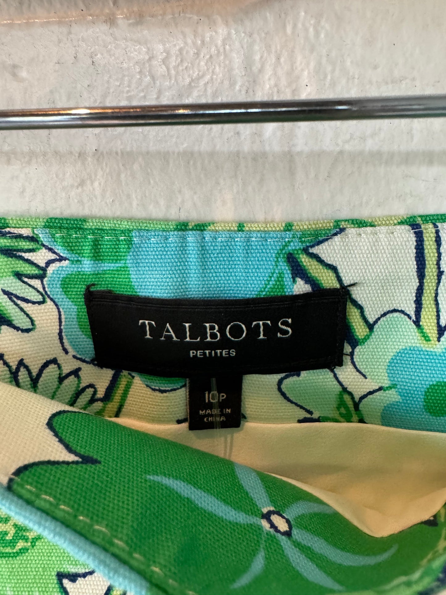 Skirt Mini & Short By Talbots In Green & White, Size: 10p