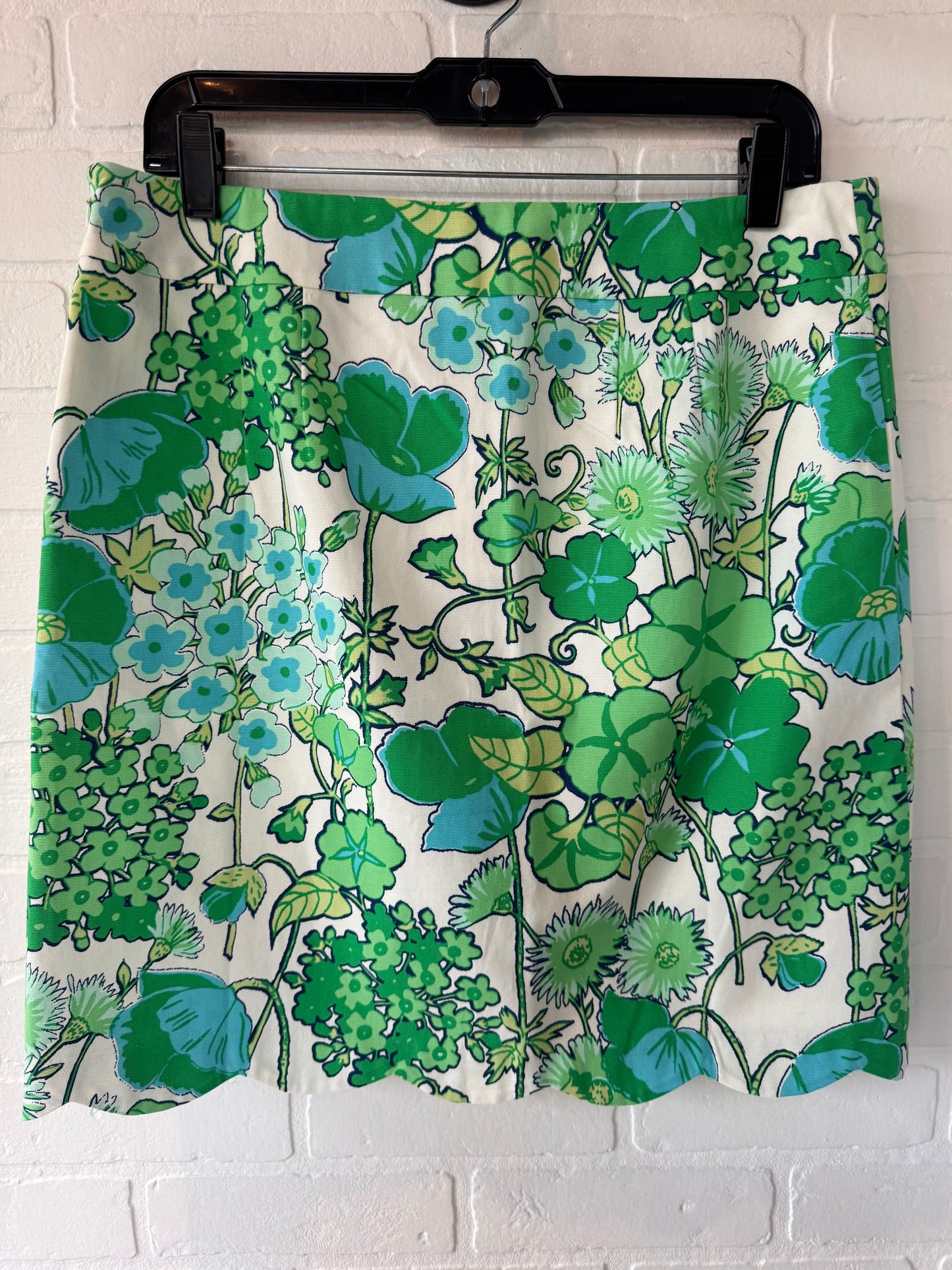 Skirt Mini & Short By Talbots In Green & White, Size: 10p