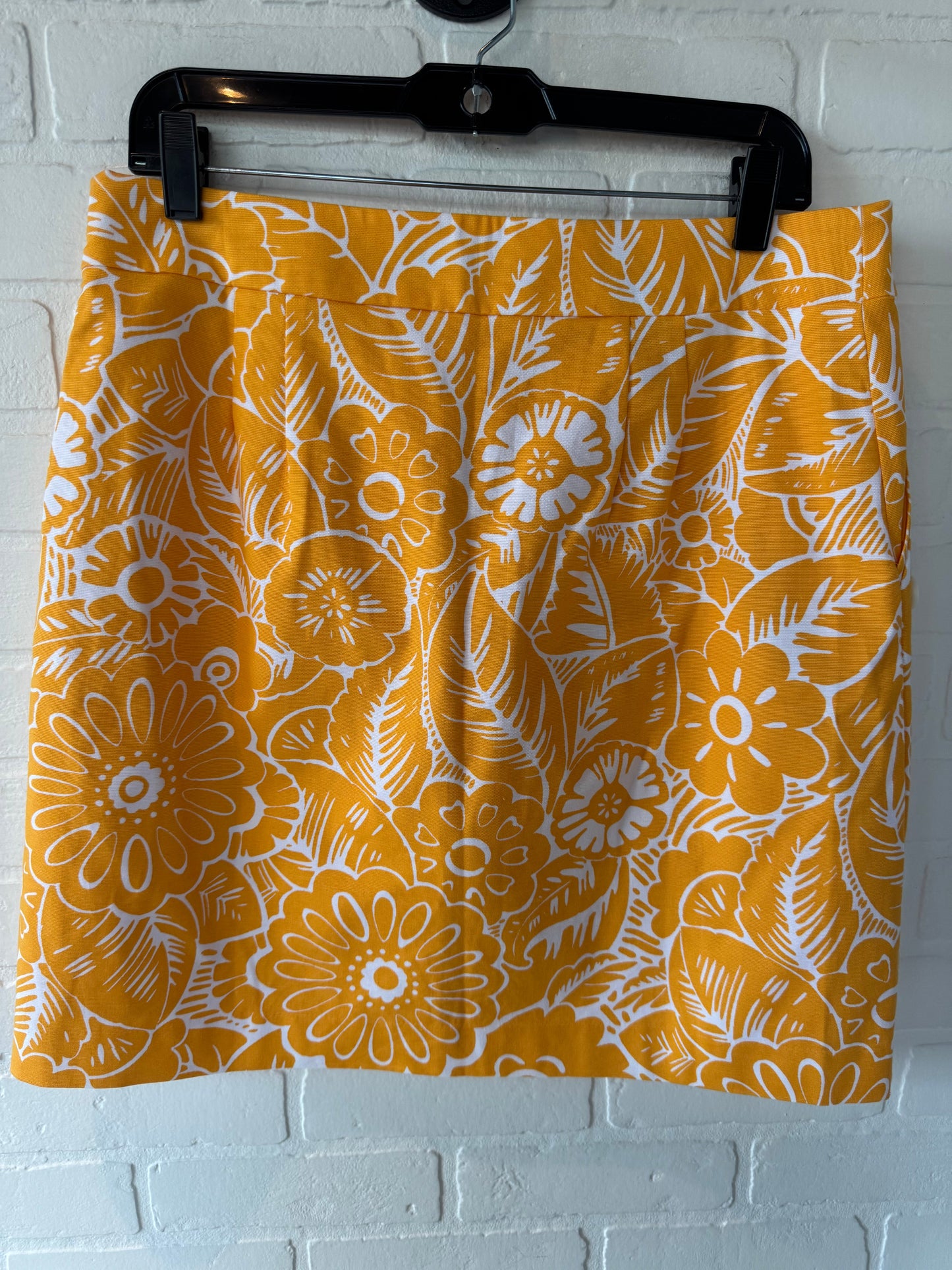 Skirt Mini & Short By Talbots In Orange & White, Size: 10p