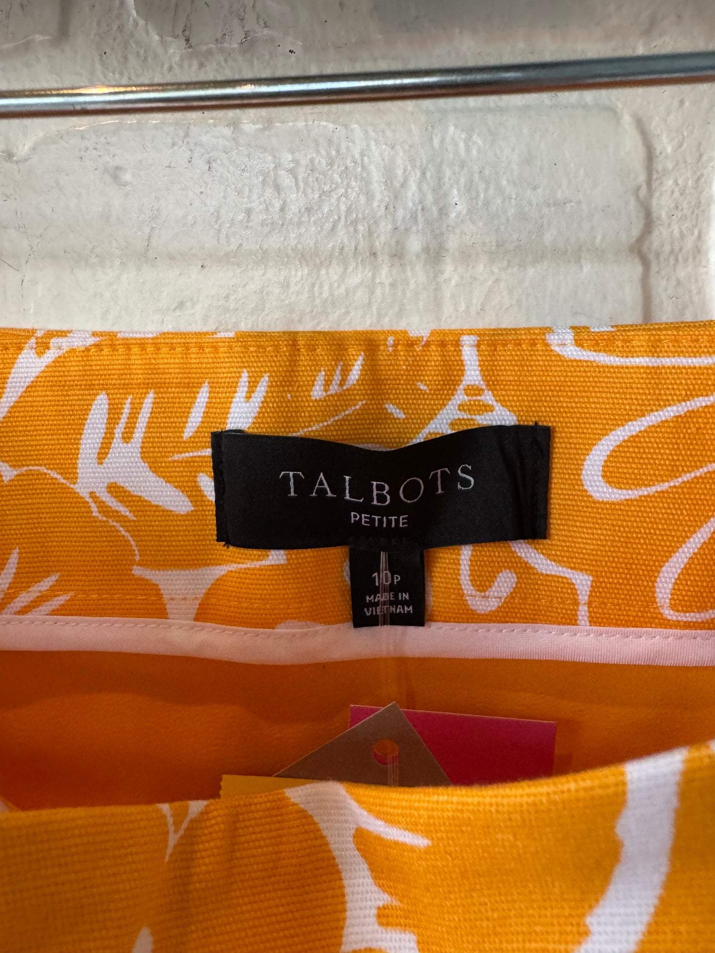 Skirt Mini & Short By Talbots In Orange & White, Size: 10p