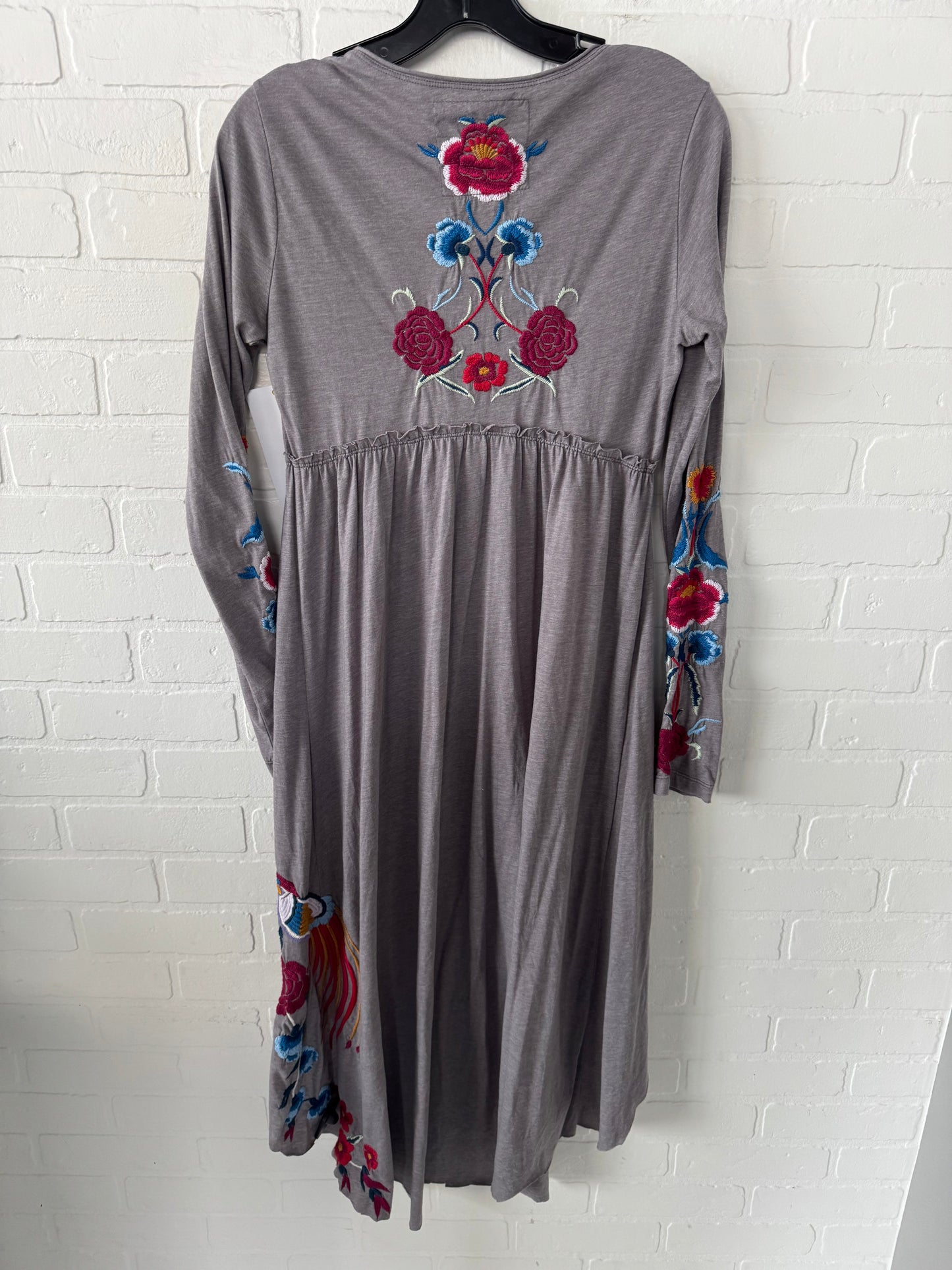 Dress Casual Midi By Johnny Was In Grey & Pink, Size: S