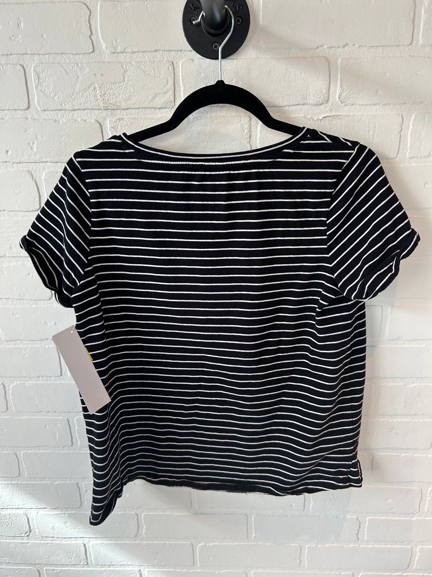 Top Short Sleeve Basic By J. Jill In Black & White, Size: Sp