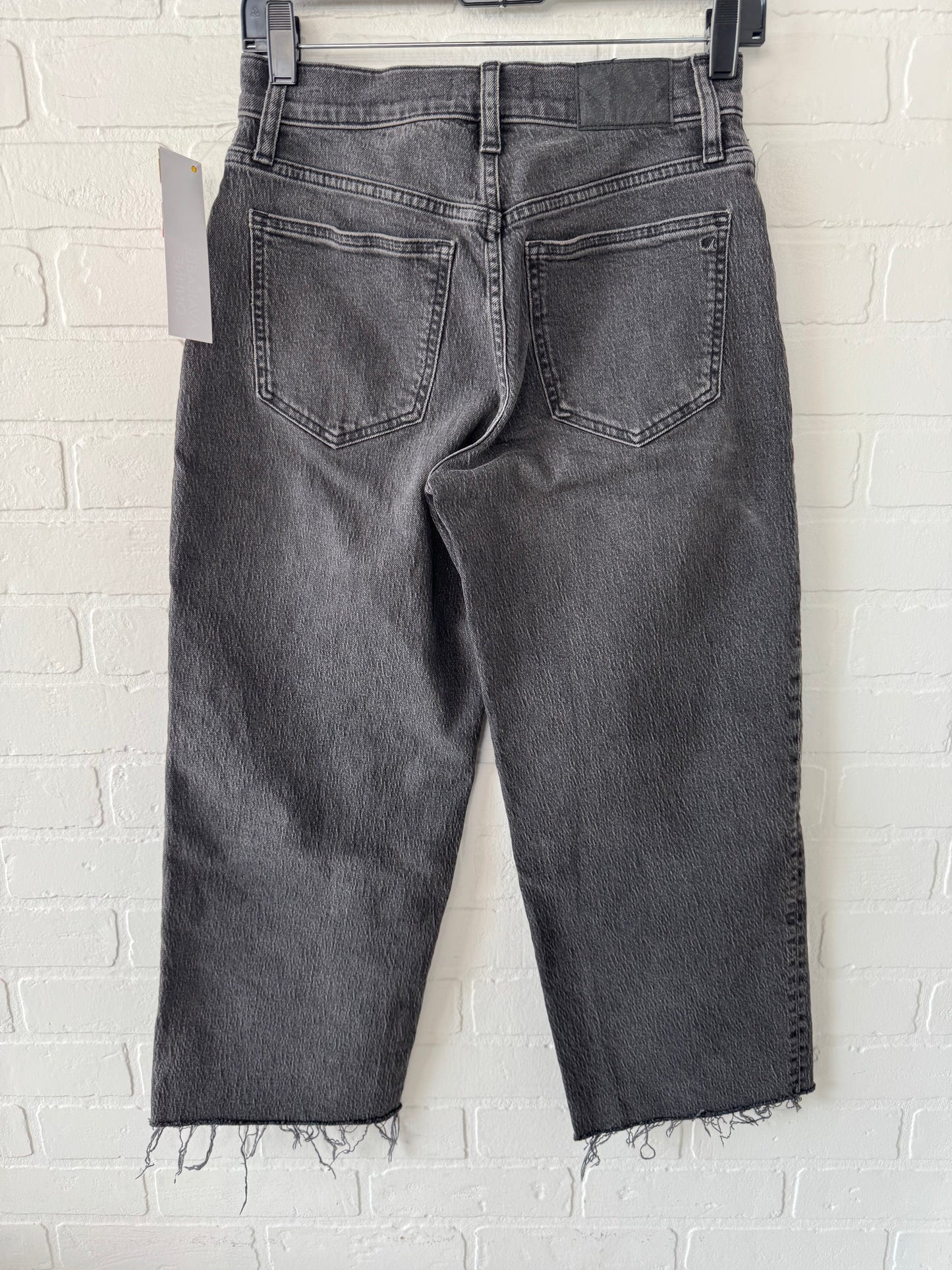 Jeans Cropped By Madewell In Black Denim, Size: 2p