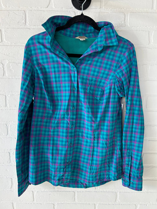 Top Long Sleeve By Duluth Trading In Blue & Pink, Size: S