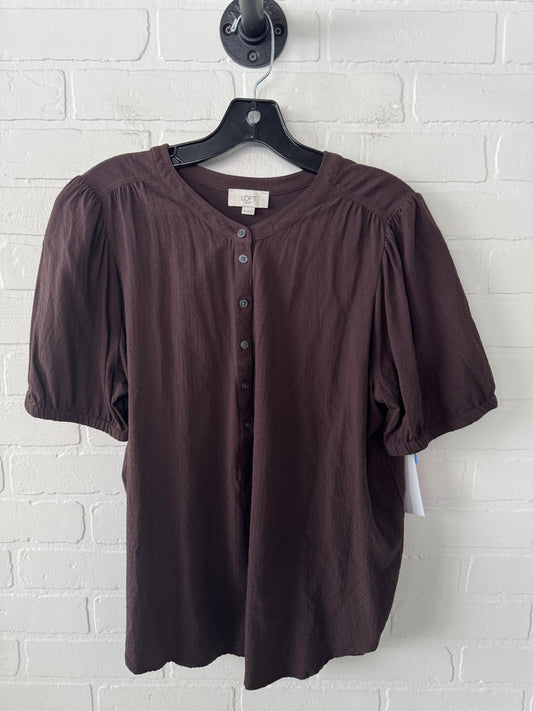 Top Short Sleeve By Loft In Brown, Size: Xl