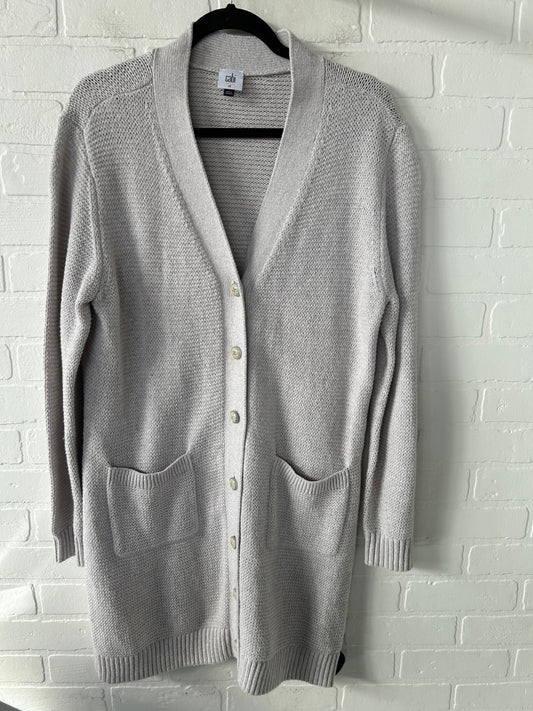 Sweater Cardigan By Cabi In Grey, Size: M