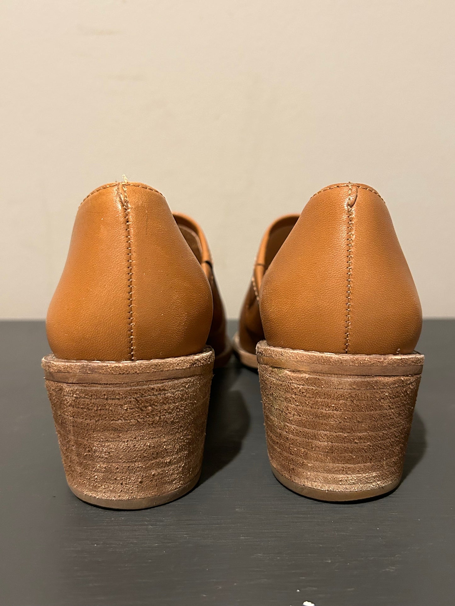 Boots Ankle Heels By Madewell In Tan, Size: 8.5