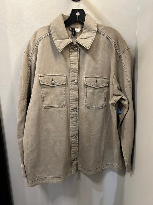 Jacket Shirt By Divided In Green, Size: M