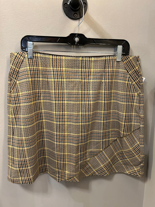 Skirt Mini & Short By Cabi In Brown & Yellow, Size: 12