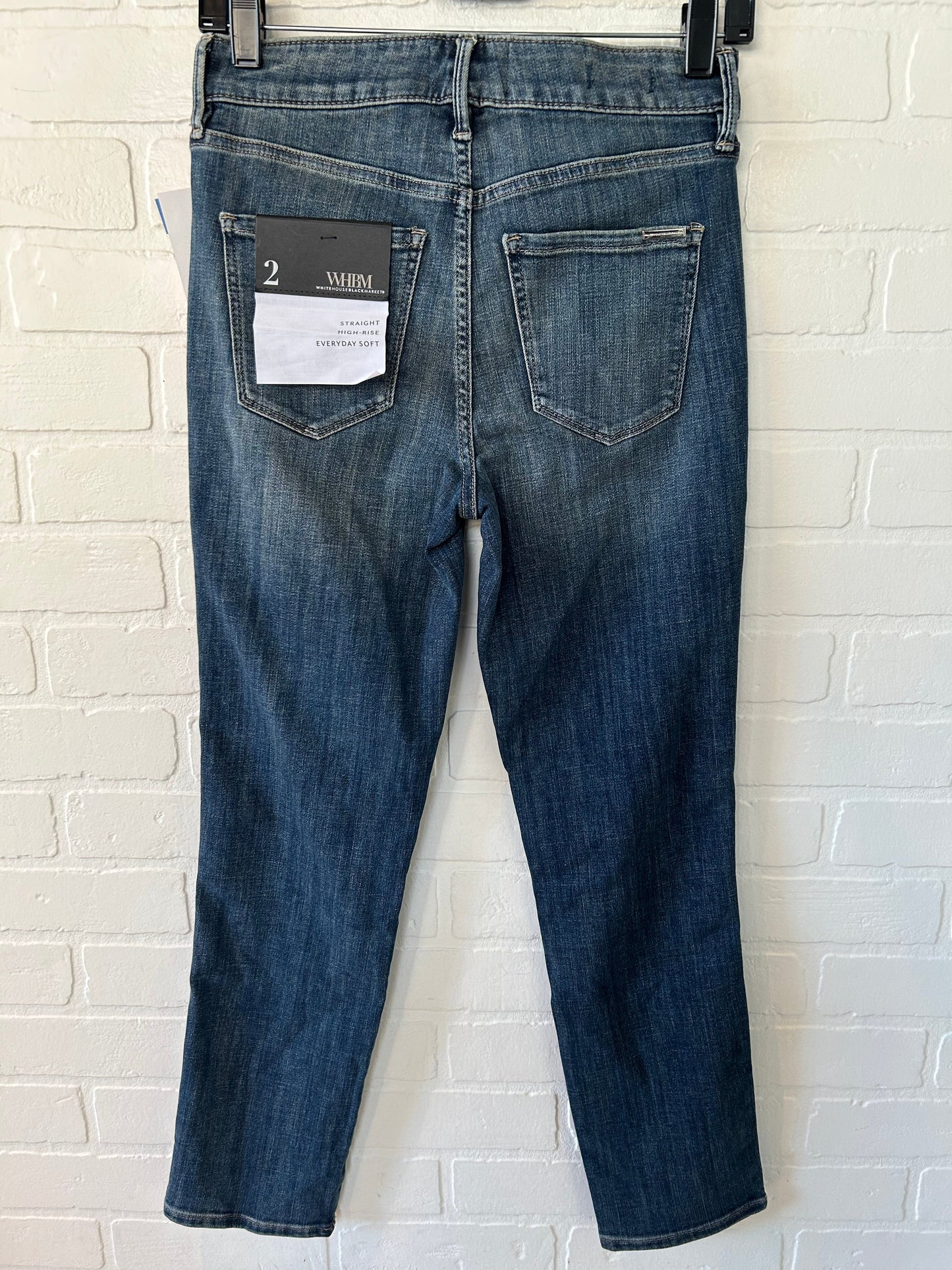 Jeans Straight By White House Black Market In Blue Denim, Size: 2