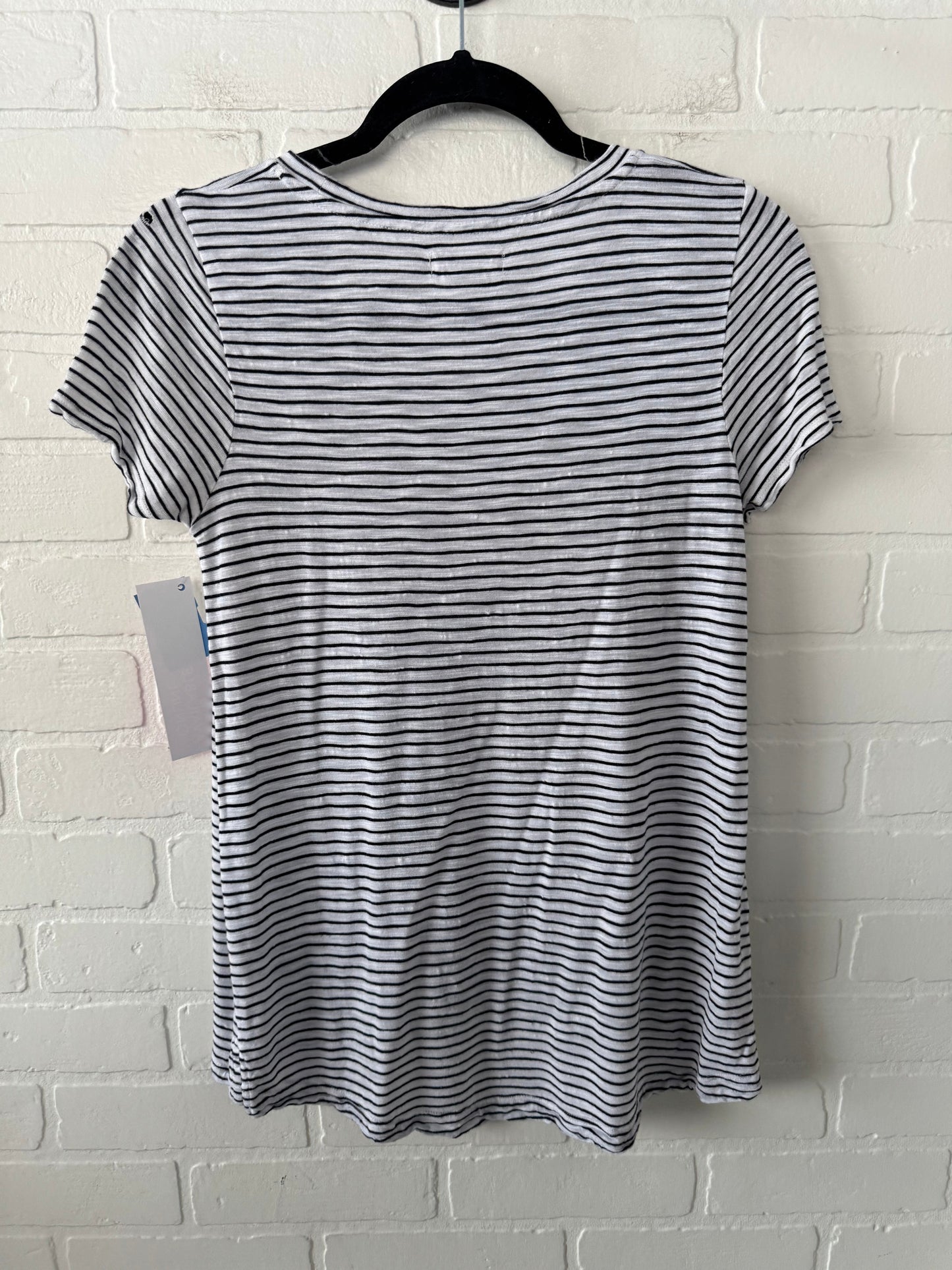 Top Short Sleeve By Madewell In Black & White, Size: S