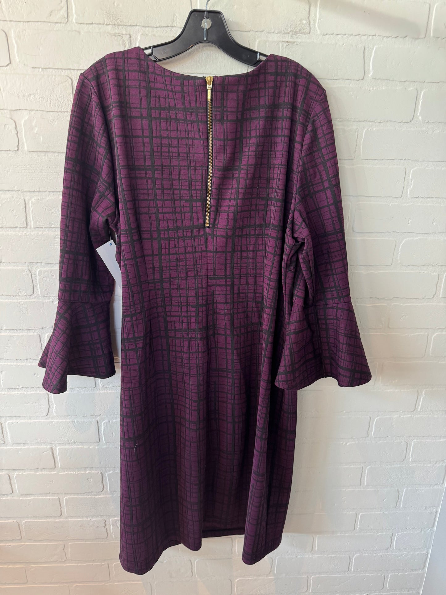 Dress Work By Liz Claiborne In Black & Purple, Size: 1x