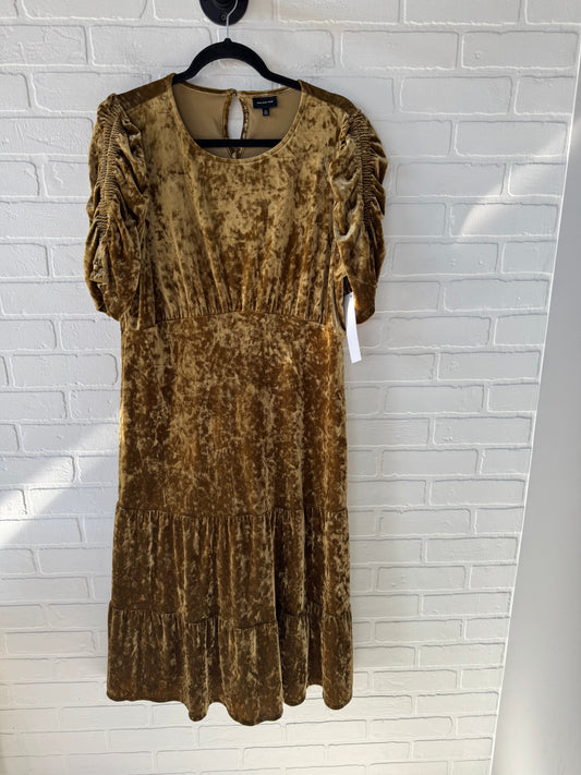 Dress Party Midi By Who What Wear In Gold, Size: Xl