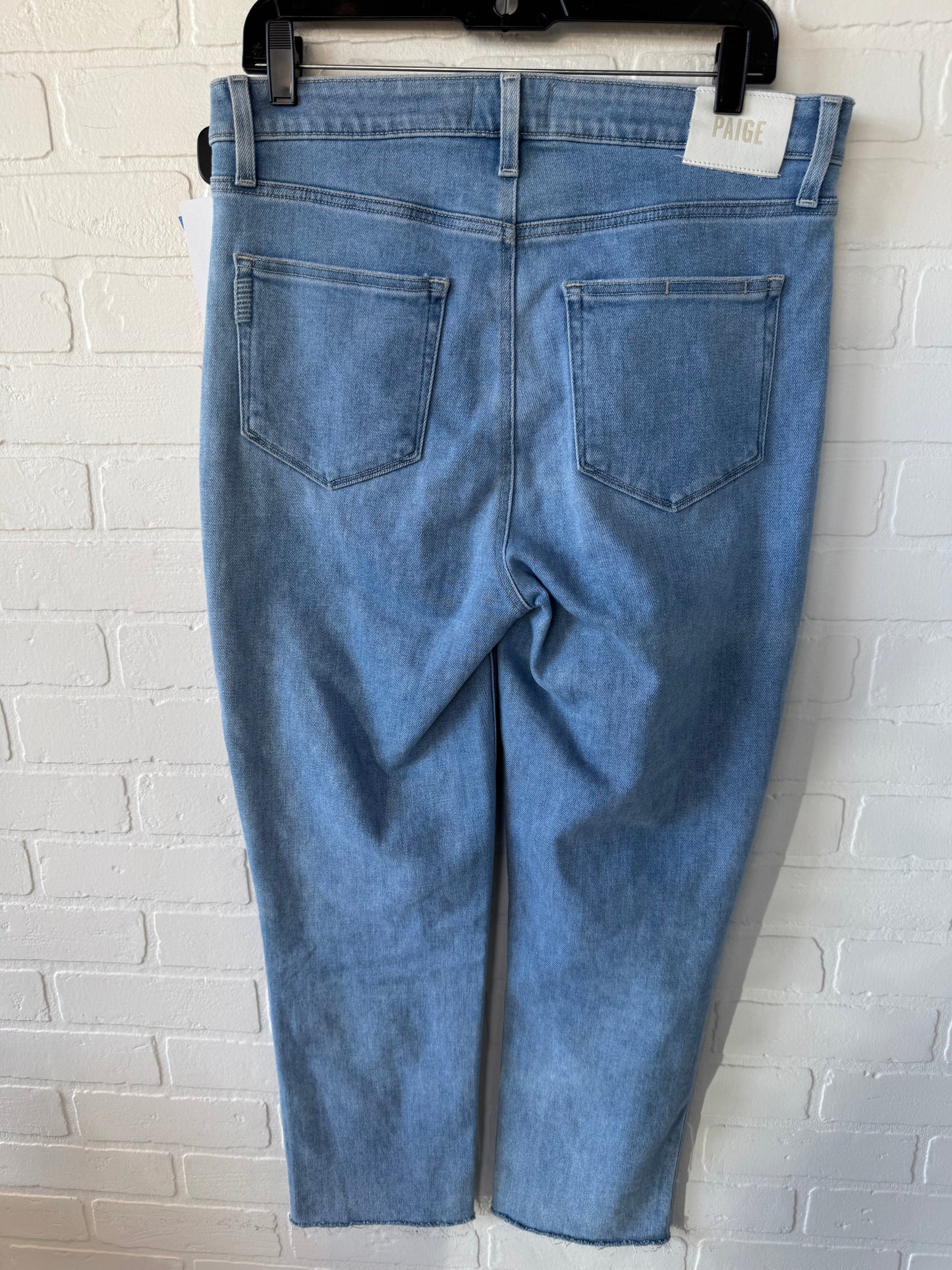 Jeans Cropped By Paige In Blue Denim, Size: 12