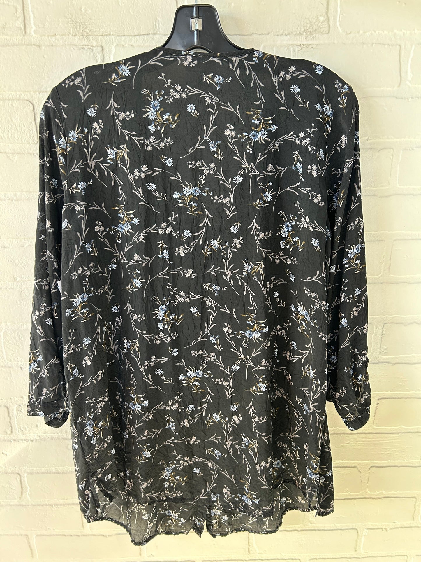 Top Long Sleeve By J. Jill In Black & Blue, Size: M