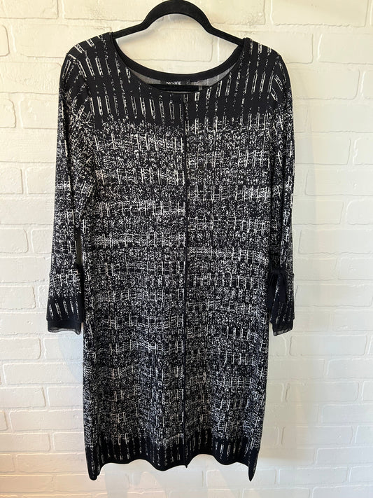 Dress Casual Midi By Nic + Zoe In Black & White, Size: L