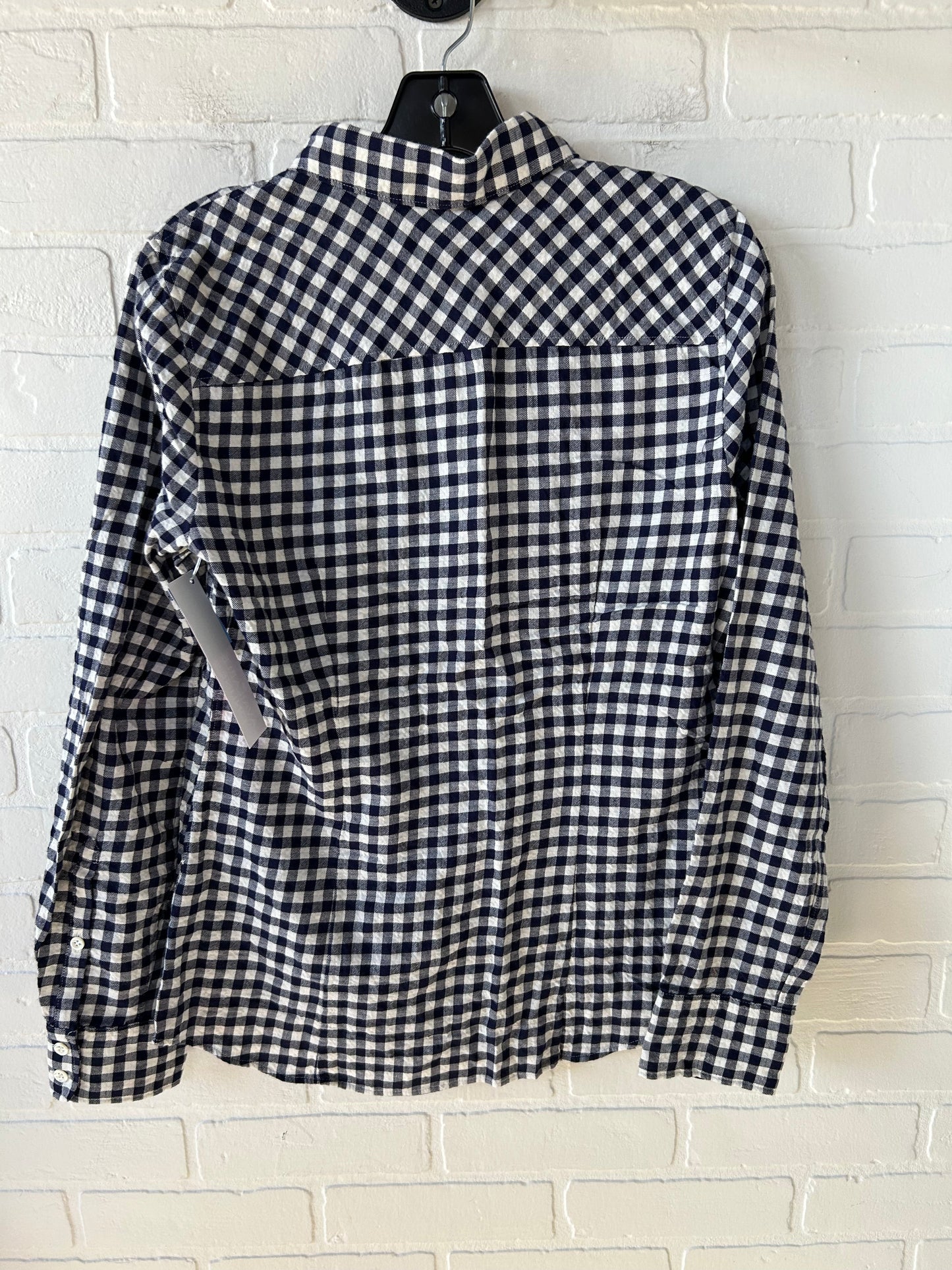 Top Long Sleeve By J. Crew In Blue & White, Size: S