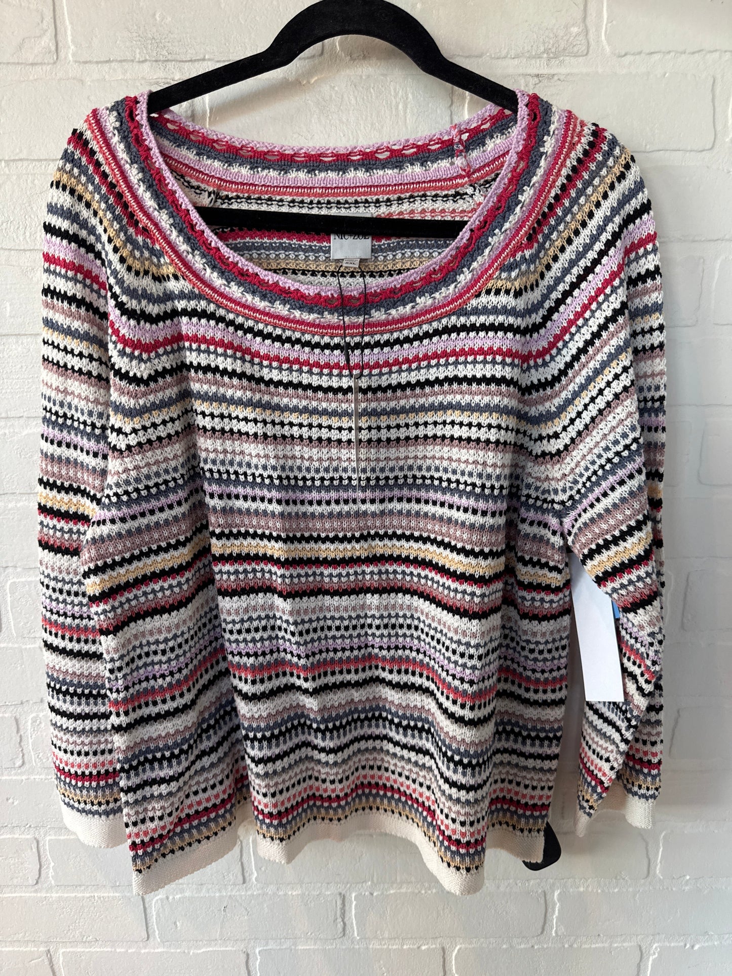 Sweater By Nic + Zoe In Multi-colored, Size: Xxl