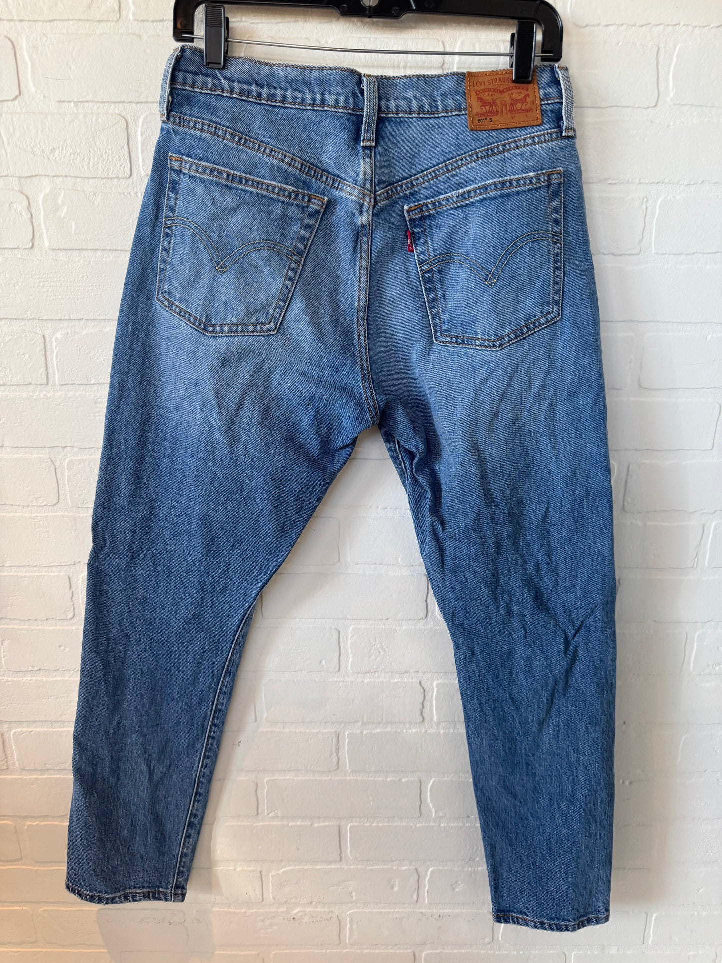 Jeans Straight By Levis In Blue Denim, Size: 6