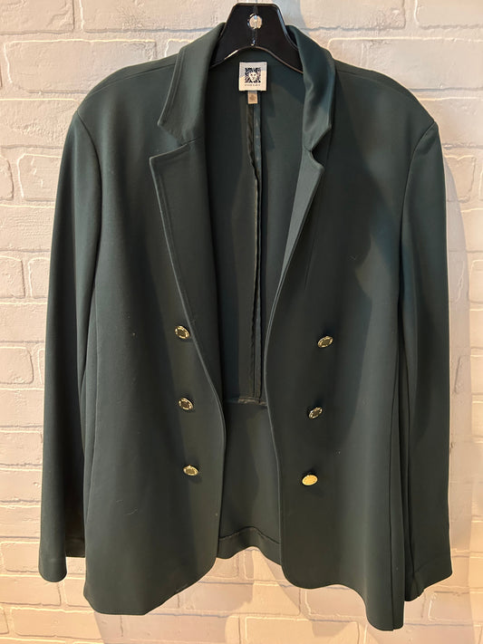 Blazer By Anne Klein In Green, Size: Xl