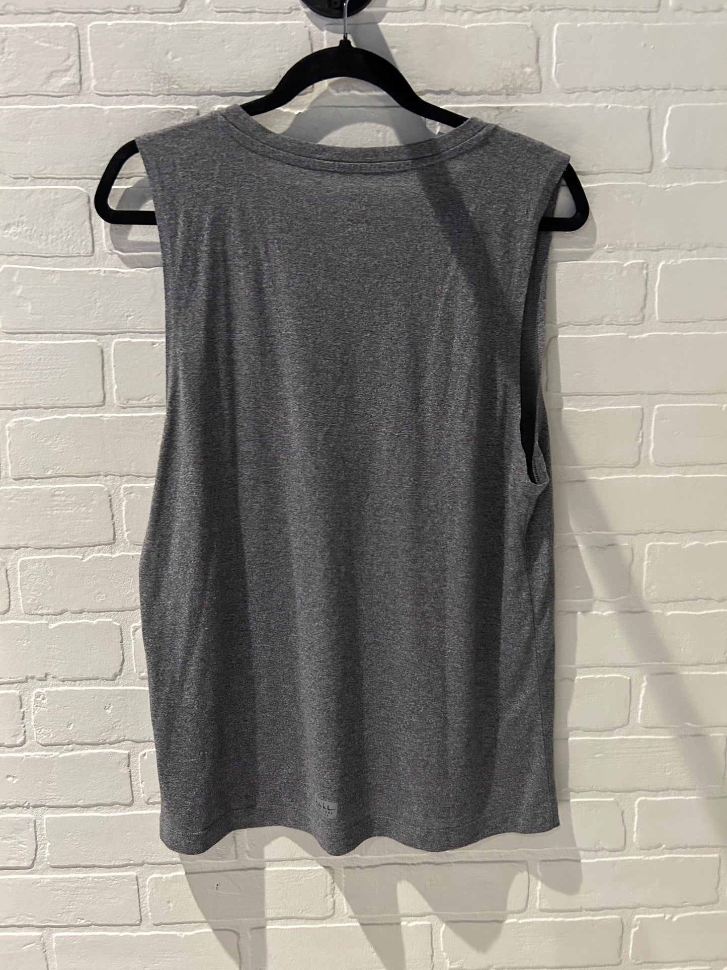 Athletic Tank Top By Nicole Miller In Grey & White, Size: Xl