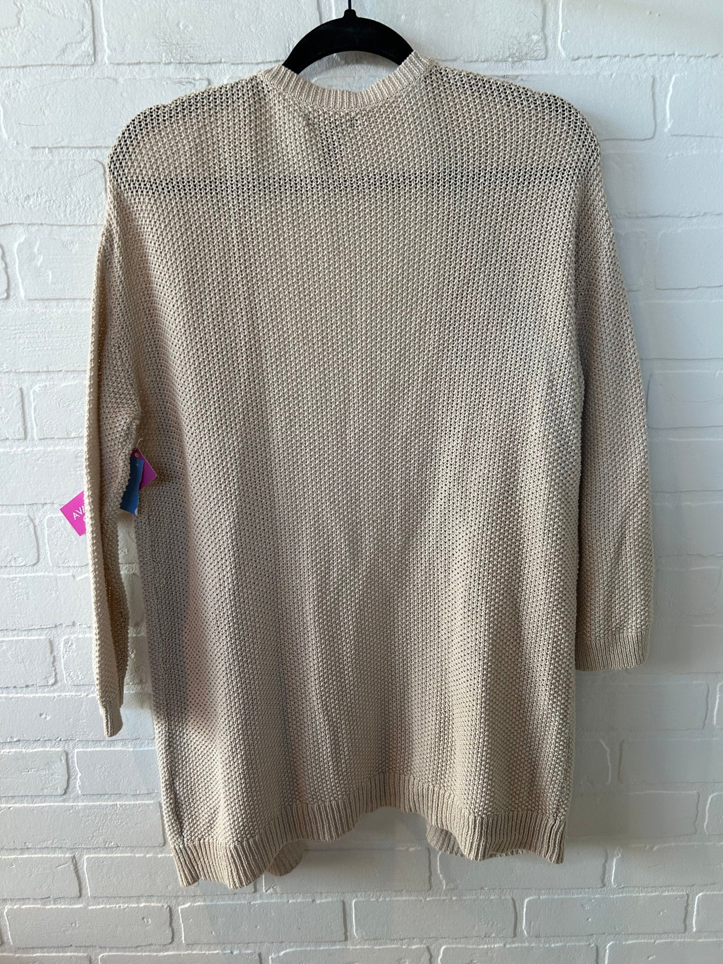 Sweater Cardigan By Gap In Gold, Size: M