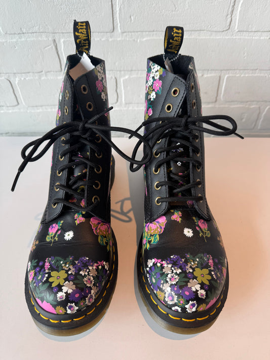 Boots Combat By Dr Martens In Black & Pink, Size: 10