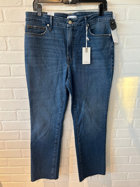 Jeans Straight By Good American In Blue Denim, Size: 10