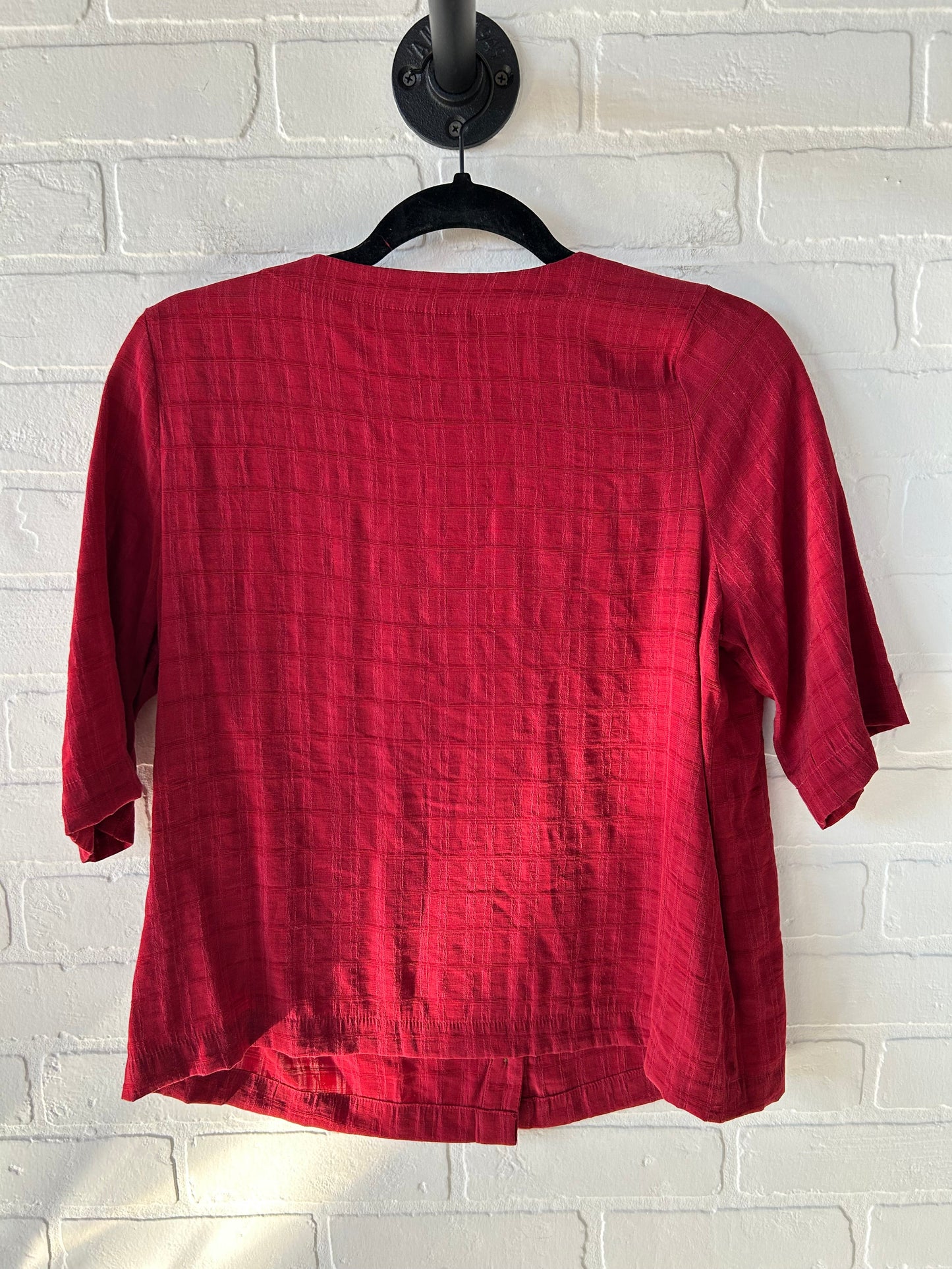 Top Short Sleeve By Loft In Red, Size: S