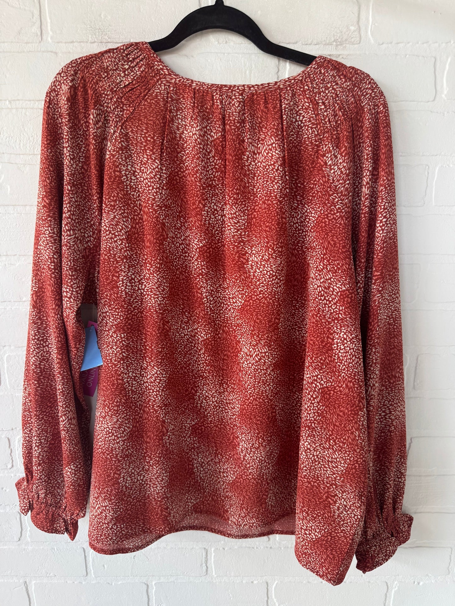 Top Long Sleeve By Jessica Simpson In Orange, Size: Xl