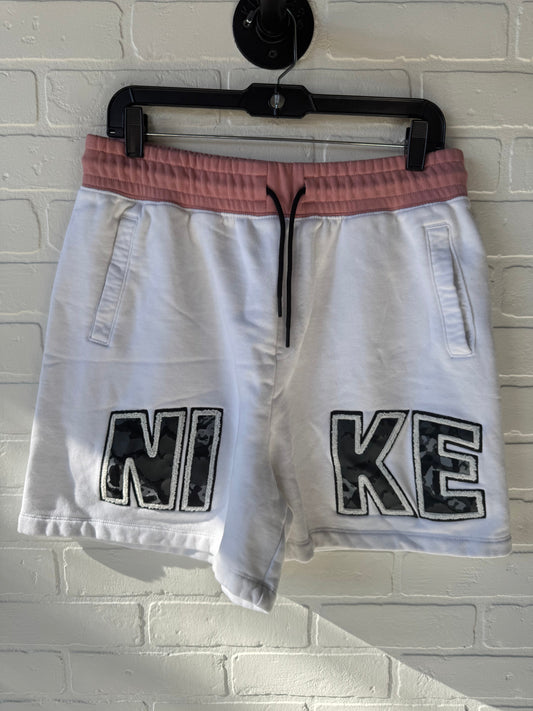 Athletic Shorts By Nike In Pink & White, Size: 12