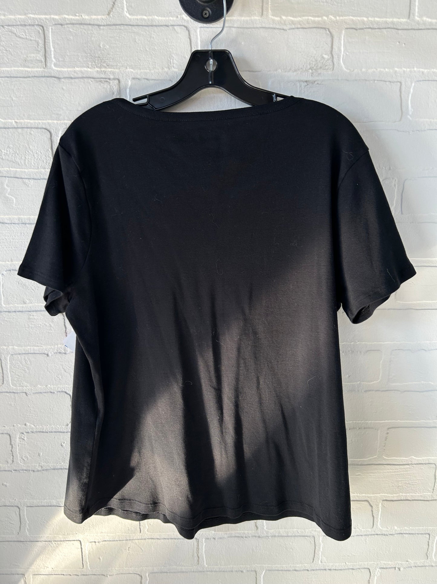 Top Short Sleeve Basic By Chicos In Black, Size: L