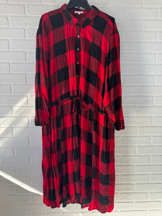 Dress Casual Maxi By Maurices In Black & Red, Size: 3x