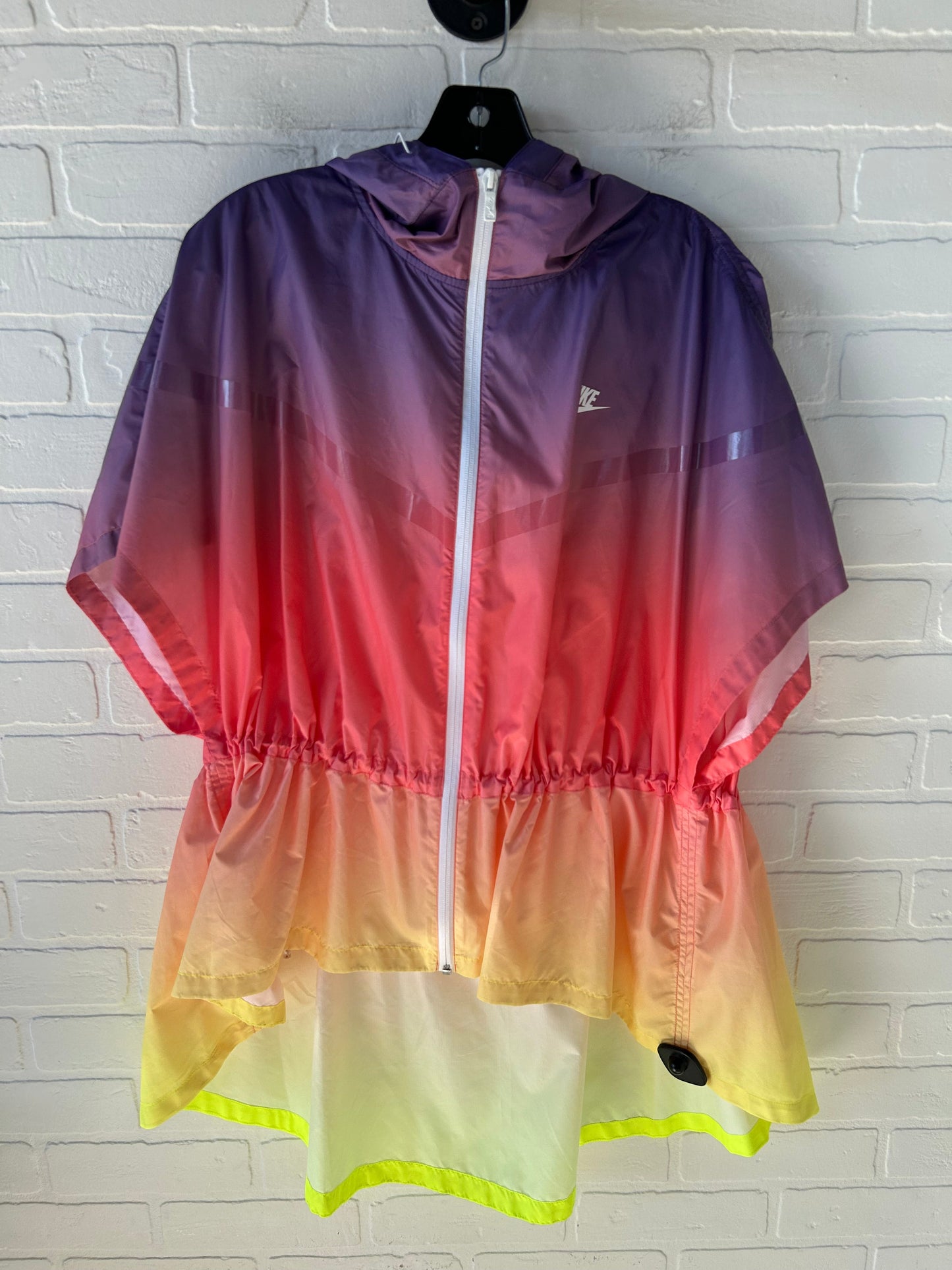 Athletic Jacket By Nike In Rainbow Print, Size: Xs