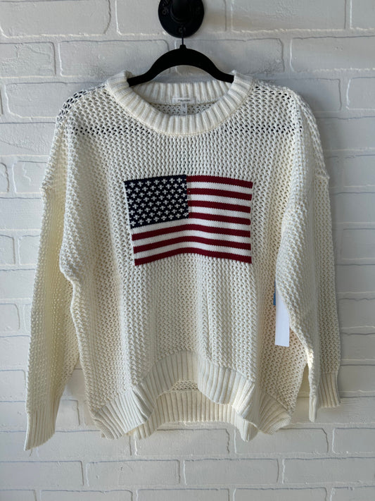 Sweater By Maurices In Blue & Red & White, Size: 1x