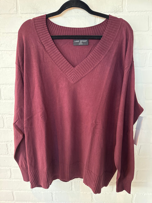 Sweater By Lane Bryant In Red, Size: 1x