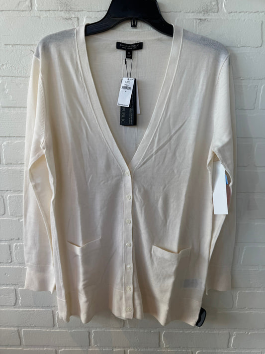 Sweater Cardigan By Banana Republic In Cream, Size: M