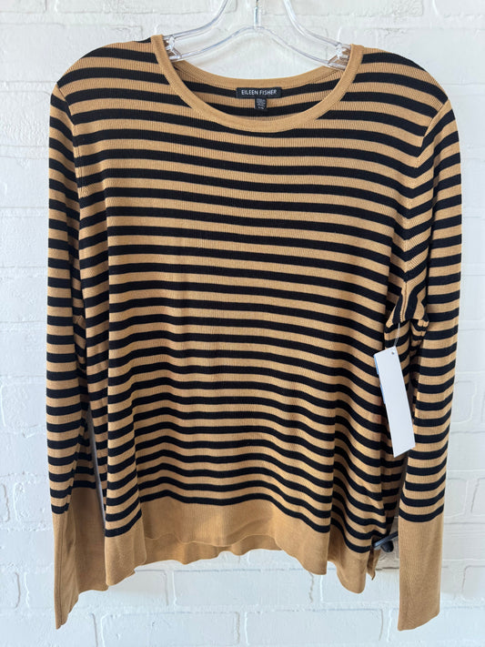 Sweater By Eileen Fisher In Black & Brown, Size: L