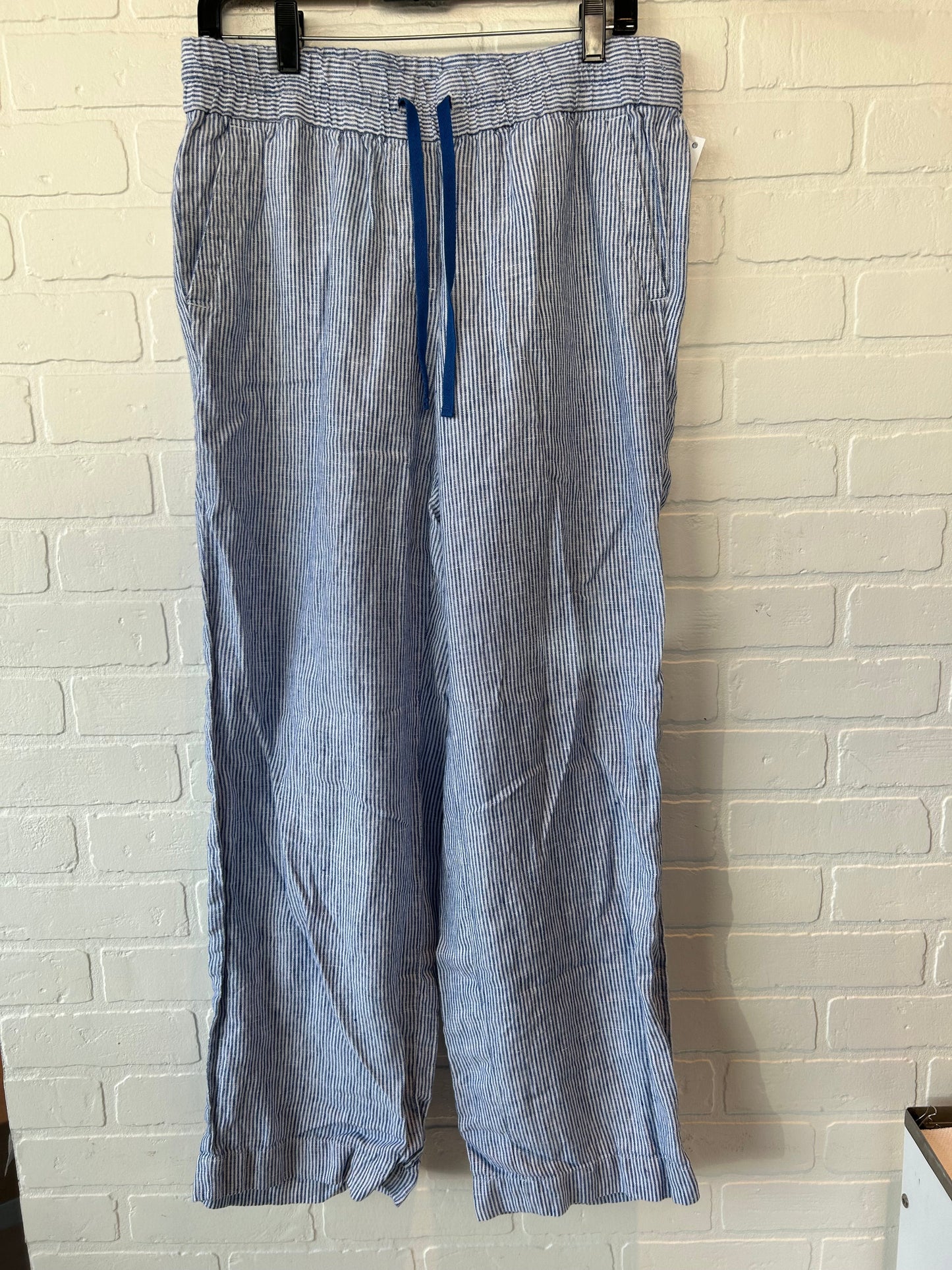 Pants Wide Leg By Talbots In Blue & White, Size: 8