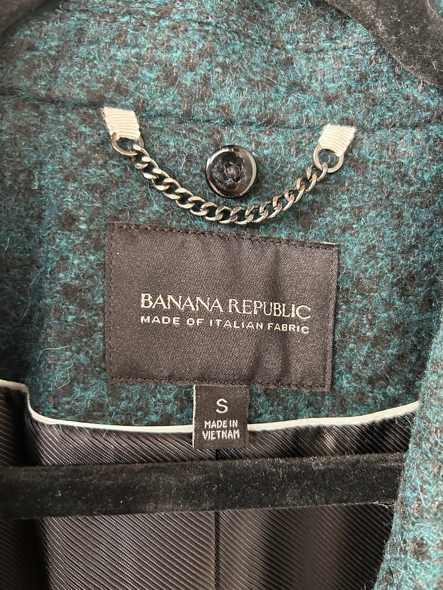 Coat Peacoat By Banana Republic In Green, Size: S