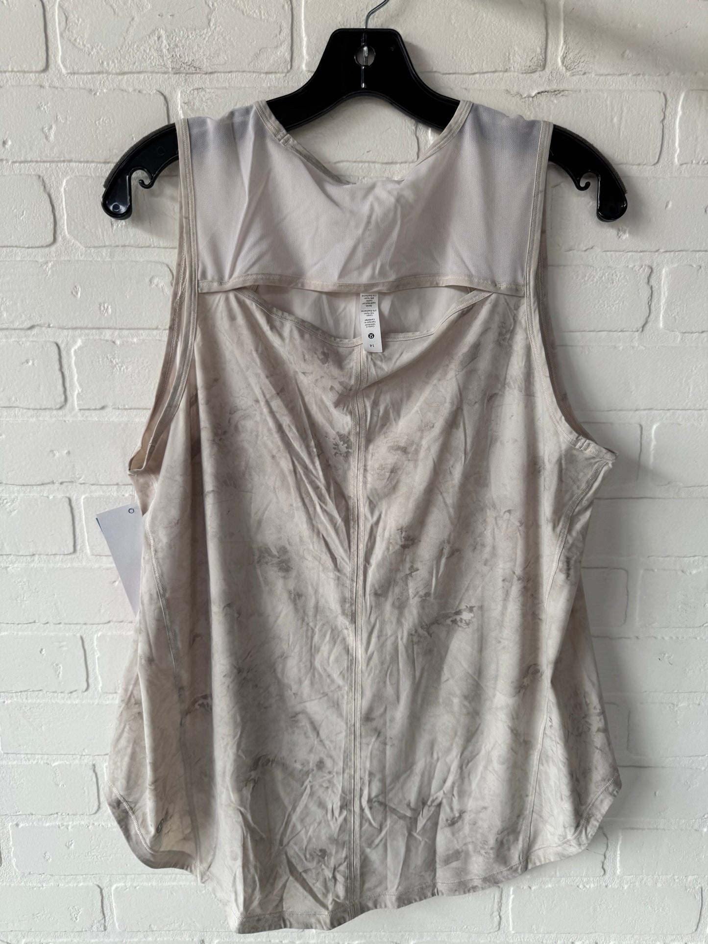 Athletic Tank Top By Lululemon In Tan, Size: L