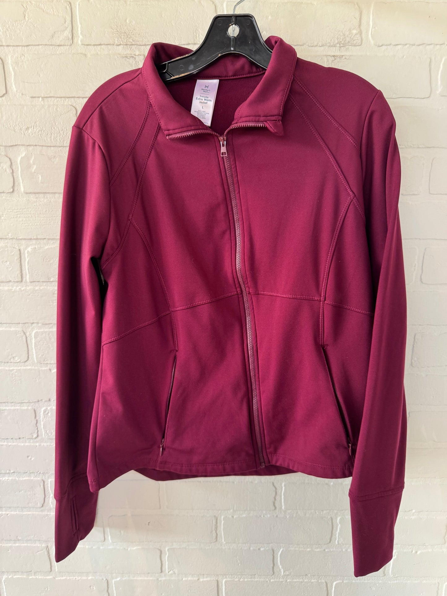 Athletic Jacket By Members Mark In Red, Size: M