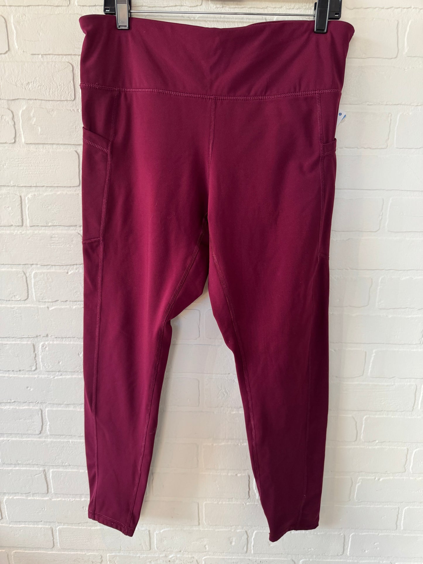 Athletic Leggings By Members Mark In Red, Size: 16