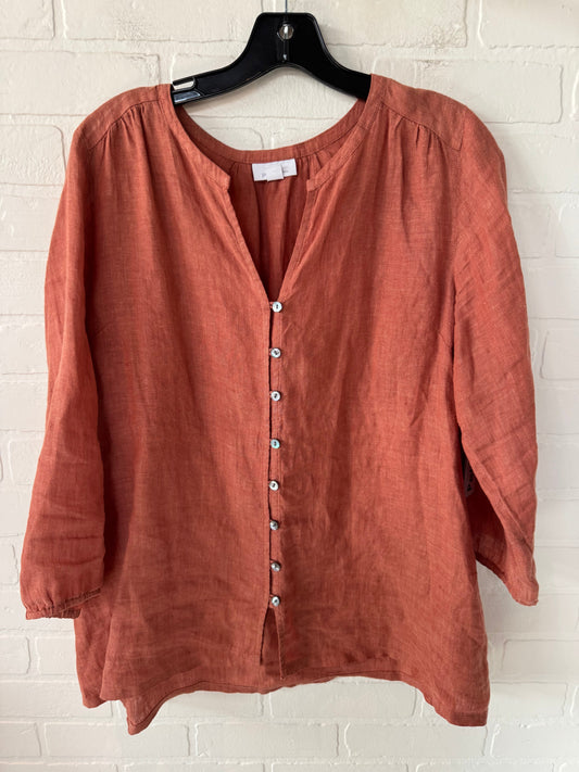 Top Long Sleeve By J. Jill In Orange, Size: Lp