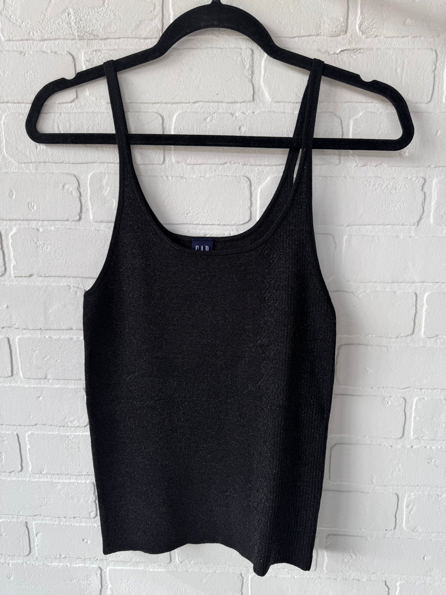 Top Sleeveless By Gap In Black, Size: M