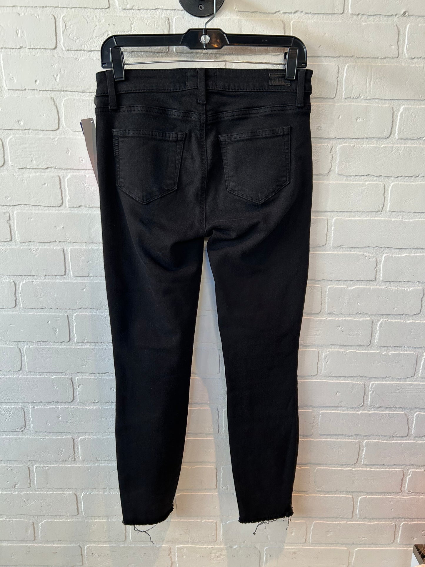 Jeans Cropped By Paige In Black Denim, Size: 2